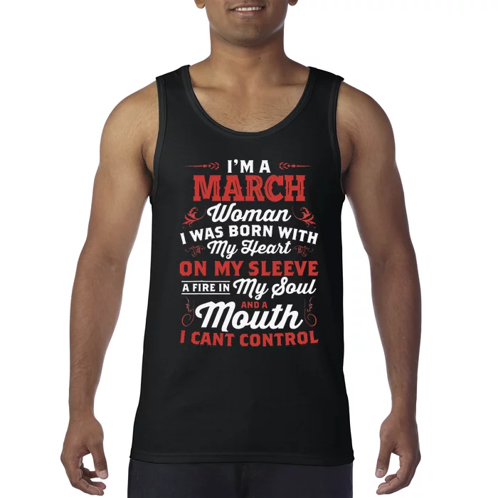 I'm A March Wo Queen Born In March Gift Tank Top