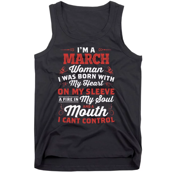 I'm A March Wo Queen Born In March Gift Tank Top