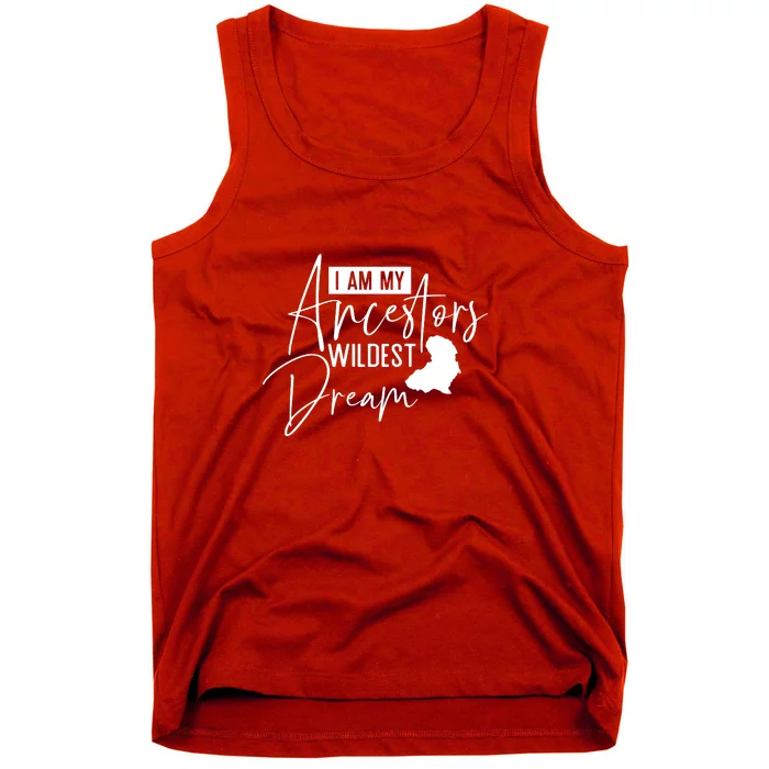 I Am My Ancestors' Wildest Dreams Distressed Black History Month Tank Top