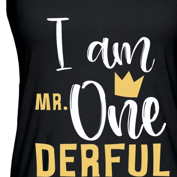 I Am Mr Onederful 1st Birthday First One-Derful Baby Son Ladies Essential Flowy Tank