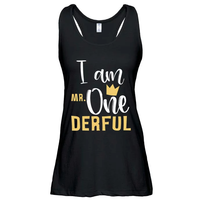 I Am Mr Onederful 1st Birthday First One-Derful Baby Son Ladies Essential Flowy Tank