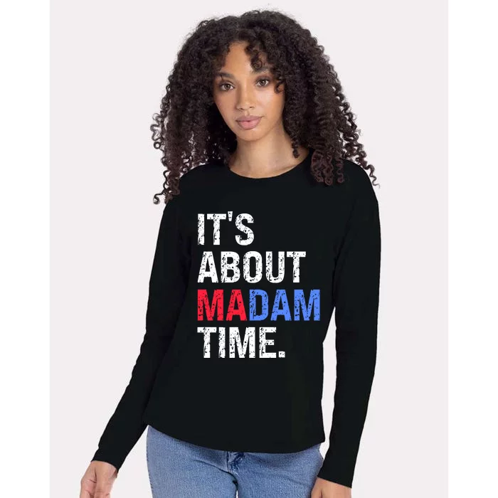 Its About Madam Time Womens Cotton Relaxed Long Sleeve T-Shirt