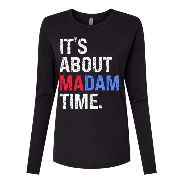 Its About Madam Time Womens Cotton Relaxed Long Sleeve T-Shirt