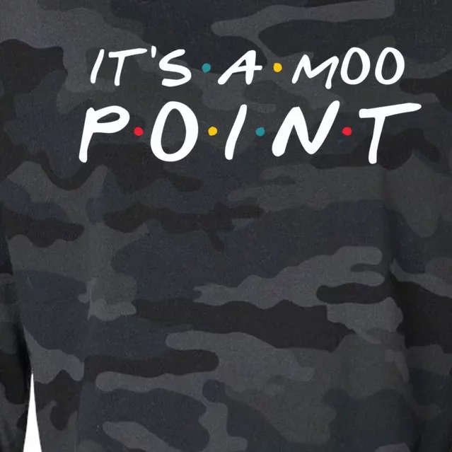 Its A Moo Point Funny Gift Cropped Pullover Crew