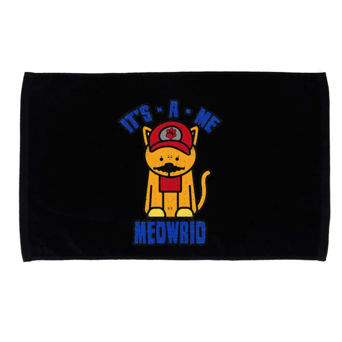 Its A Me Meowrio Funny Cat Mario Microfiber Hand Towel