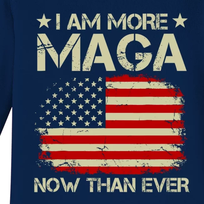 I Am More Maga Now Than Ever Trump 2024 Baby Long Sleeve Bodysuit