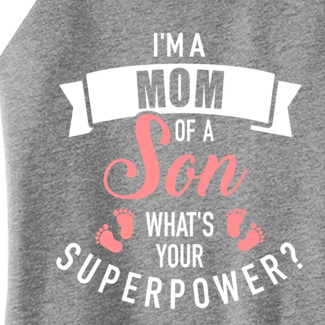 I'm A Mom Of A Son What's Your Superpower Gift Women’s Perfect Tri Rocker Tank