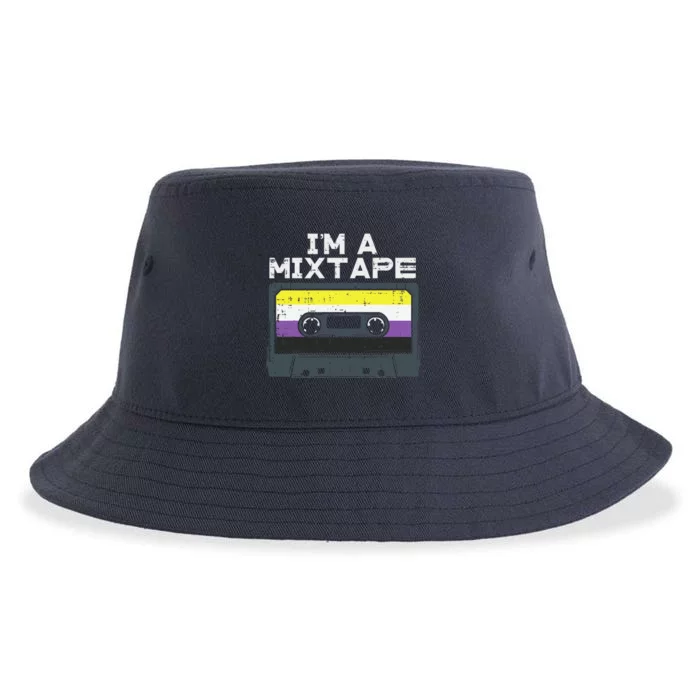 Im A Mixtape Cassette Lgbtq Flag Genderqueer Sustainable Bucket Hat