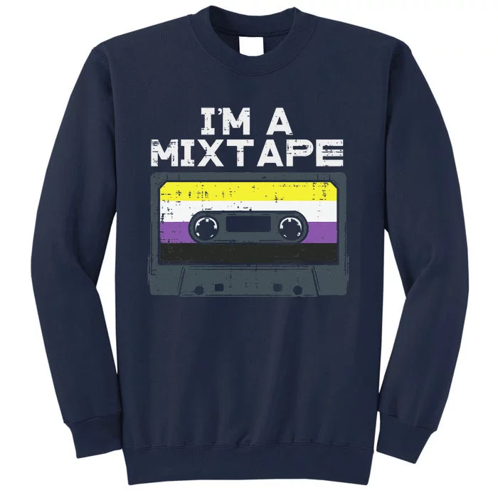 Im A Mixtape Cassette Lgbtq Flag Genderqueer Tall Sweatshirt