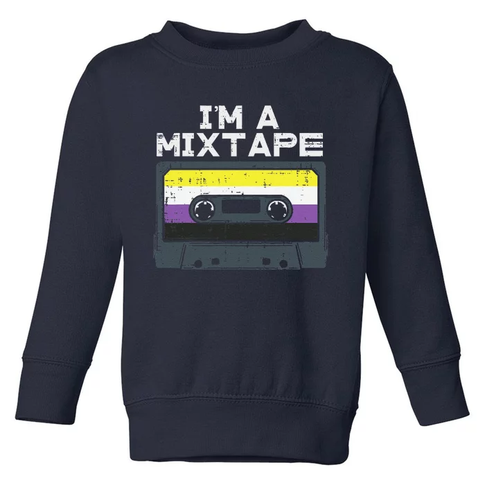 Im A Mixtape Cassette Lgbtq Flag Genderqueer Toddler Sweatshirt