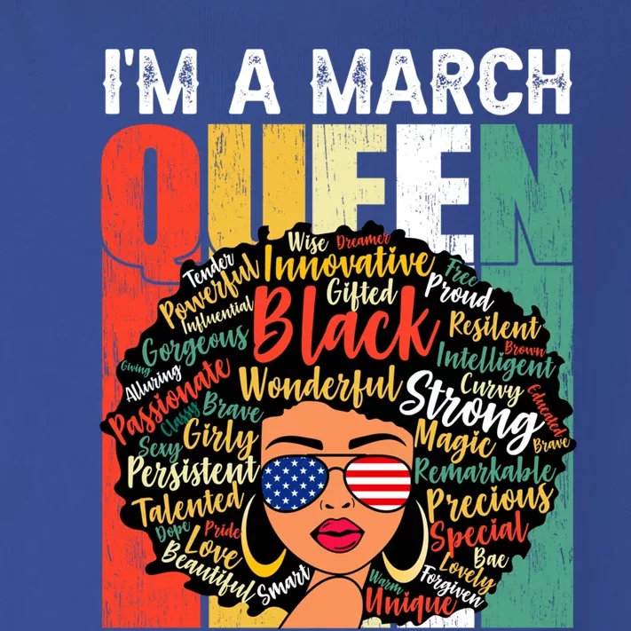 I'm A March Queen Proud Juneteenth Melanin Black History Cool Gift Toddler Long Sleeve Shirt