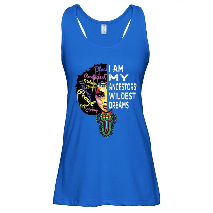 I Am My Ancestors Wildest Dreams Black History Month Ladies Essential Flowy Tank