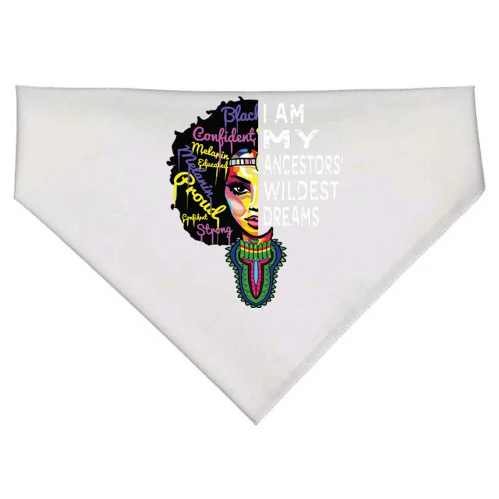 I Am My Ancestors Wildest Dreams Black History Month USA-Made Doggie Bandana