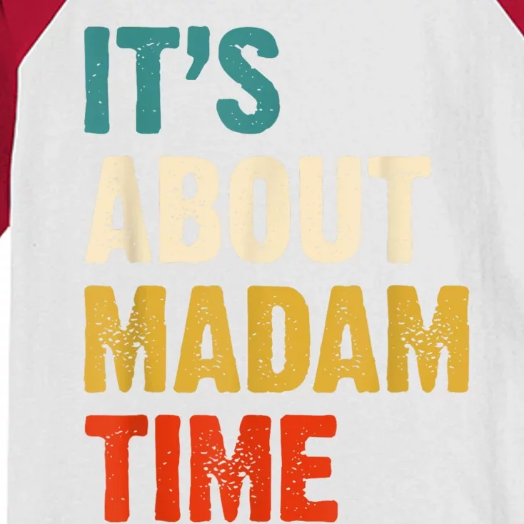 ItS About Madam Time Kids Colorblock Raglan Jersey