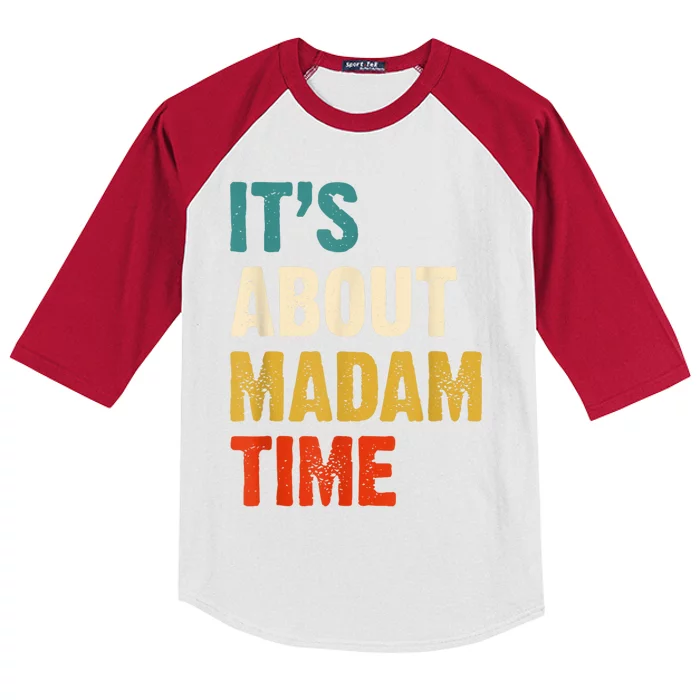 ItS About Madam Time Kids Colorblock Raglan Jersey