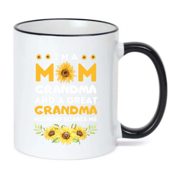 Im A Mom Grandma Great Nothing Scares Me Mothers Day Black Color Changing Mug