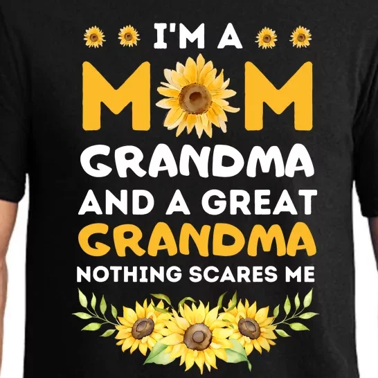 Im A Mom Grandma Great Nothing Scares Me Mothers Day Pajama Set