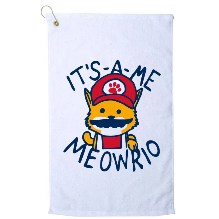 It's A Me Meowrio ,Funny Cat Lover Platinum Collection Golf Towel