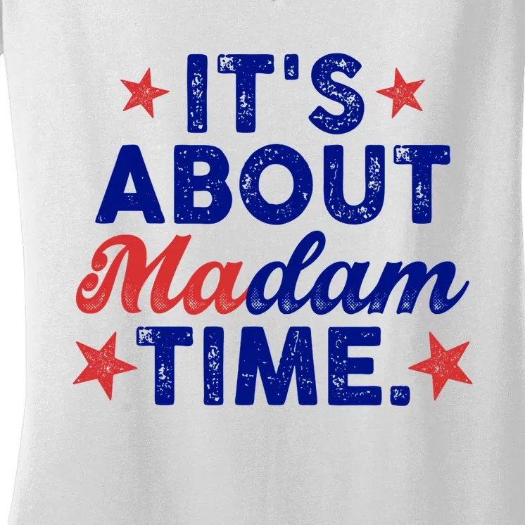 ItS About Madam Time Women's V-Neck T-Shirt