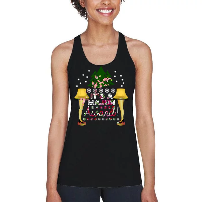 It's A Major Award Funny Christmas Fragile Lamp Leg Women's Racerback Tank