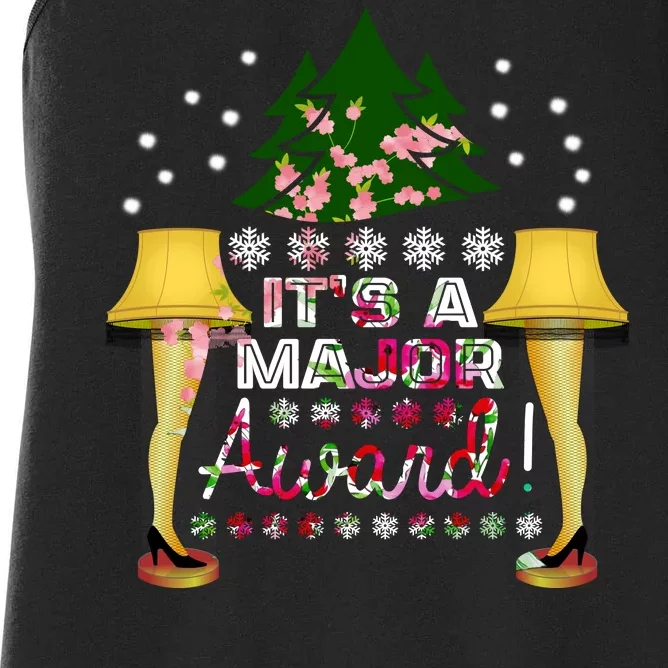 It's A Major Award Funny Christmas Fragile Lamp Leg Women's Racerback Tank