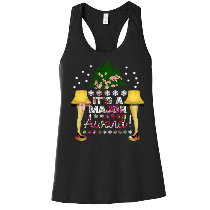 It's A Major Award Funny Christmas Fragile Lamp Leg Women's Racerback Tank