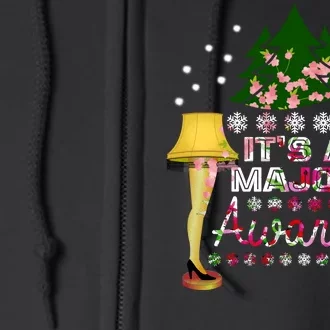 It's A Major Award Funny Christmas Fragile Lamp Leg Full Zip Hoodie