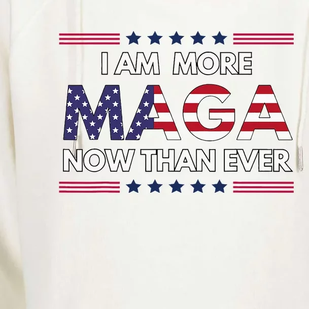 I Am More Maga Now Than Ever Trump Supporters American Womens Funnel Neck Pullover Hood