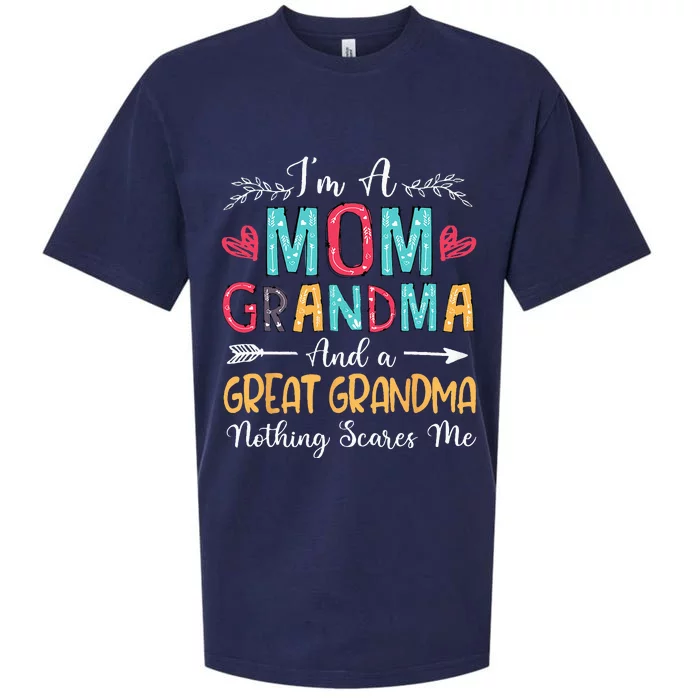 Im A Mom Grandma And A Great Grandma Mothers Day 2024 Sueded Cloud Jersey T-Shirt