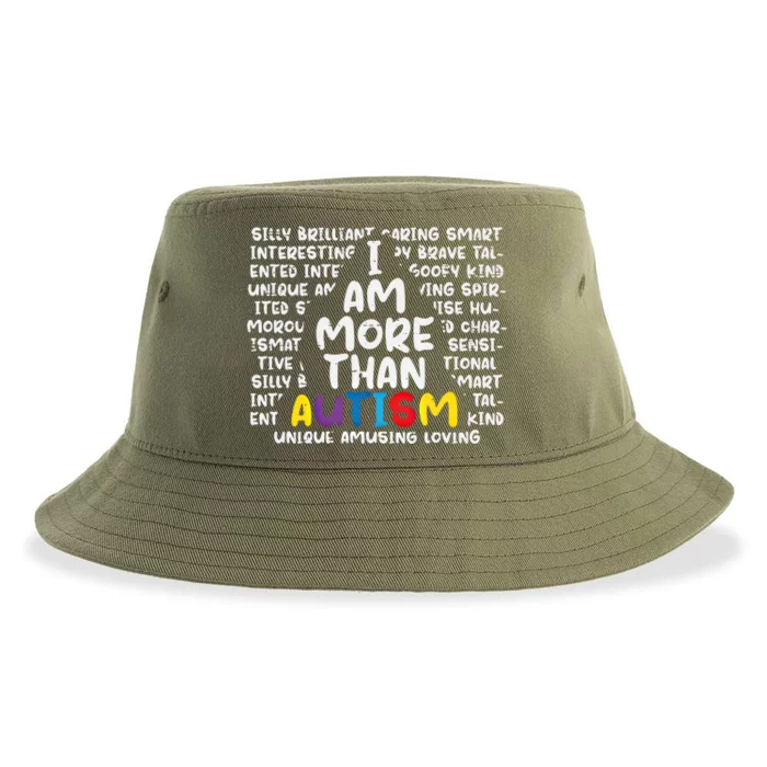 I Am More Than Autism Asd Awareness Cute Gift Sustainable Bucket Hat