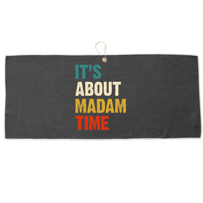 ItS About Madam Time Large Microfiber Waffle Golf Towel