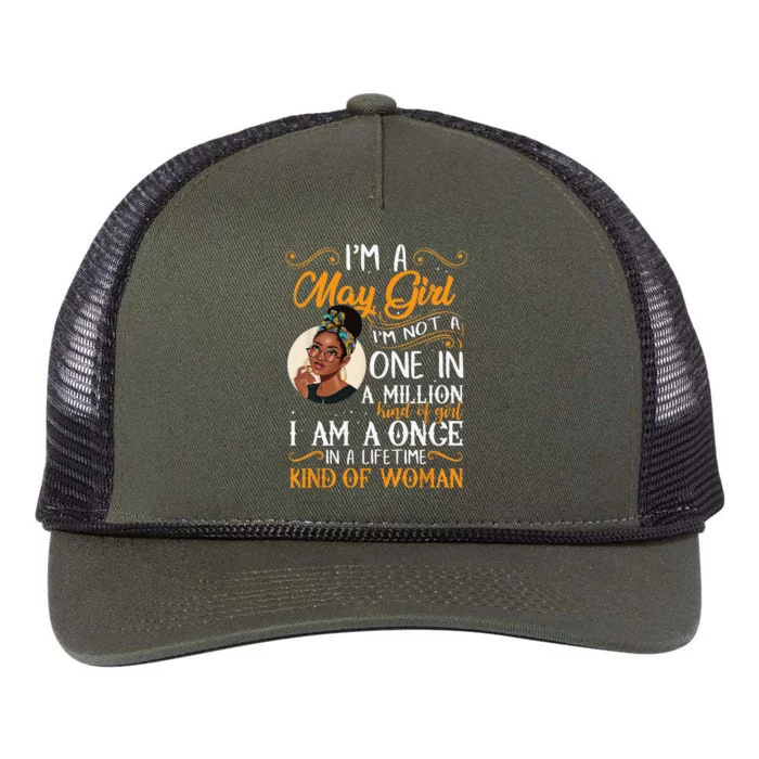 I'm A May Black Wo Taurus Retro Rope Trucker Hat Cap