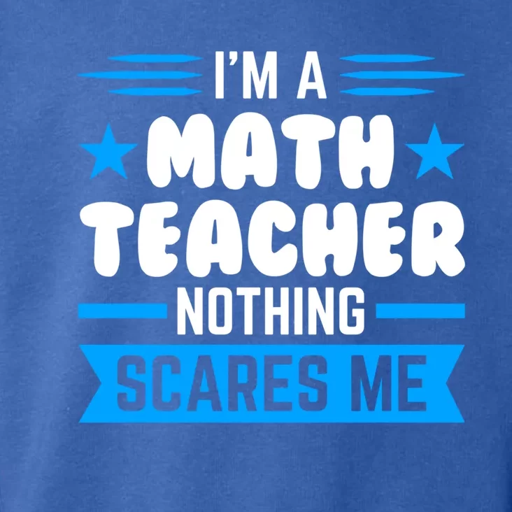 I'm A Math Teacher Nothing Scares Me Math Teacher Gift Toddler Hoodie