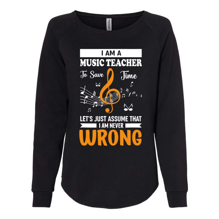 I'm A Music Teacher Music Note Notes Womens California Wash Sweatshirt