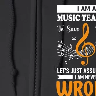 I'm A Music Teacher Music Note Notes Full Zip Hoodie