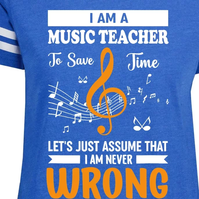 I'm A Music Teacher Music Note Notes Enza Ladies Jersey Football T-Shirt