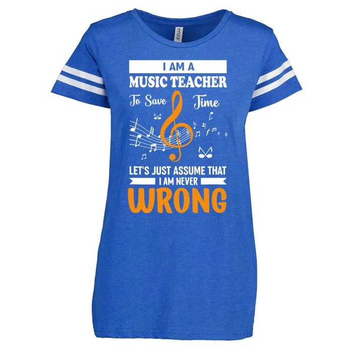 I'm A Music Teacher Music Note Notes Enza Ladies Jersey Football T-Shirt