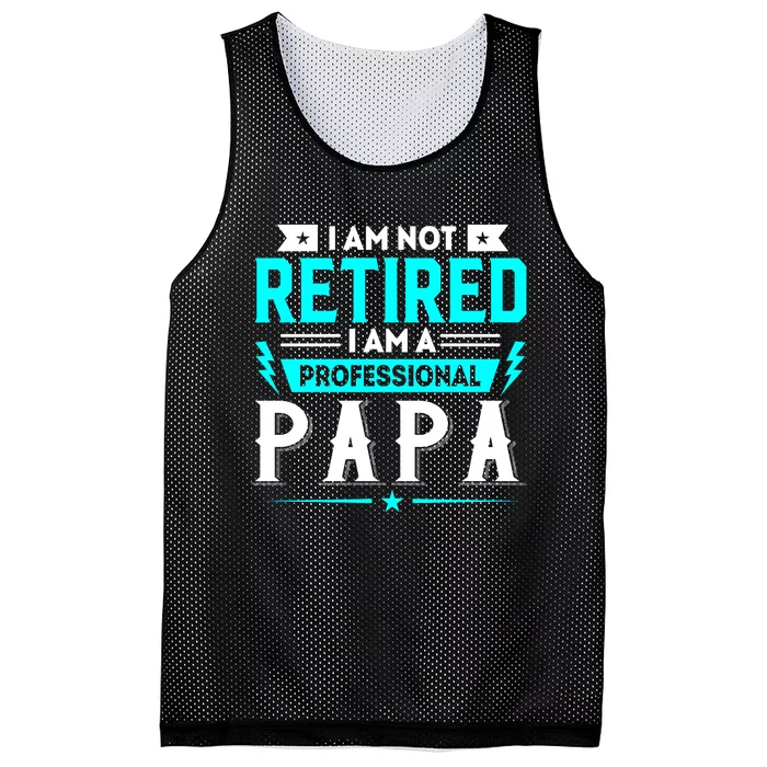 I Am Not Retaired I Am Professional Papa Mesh Reversible Basketball Jersey Tank