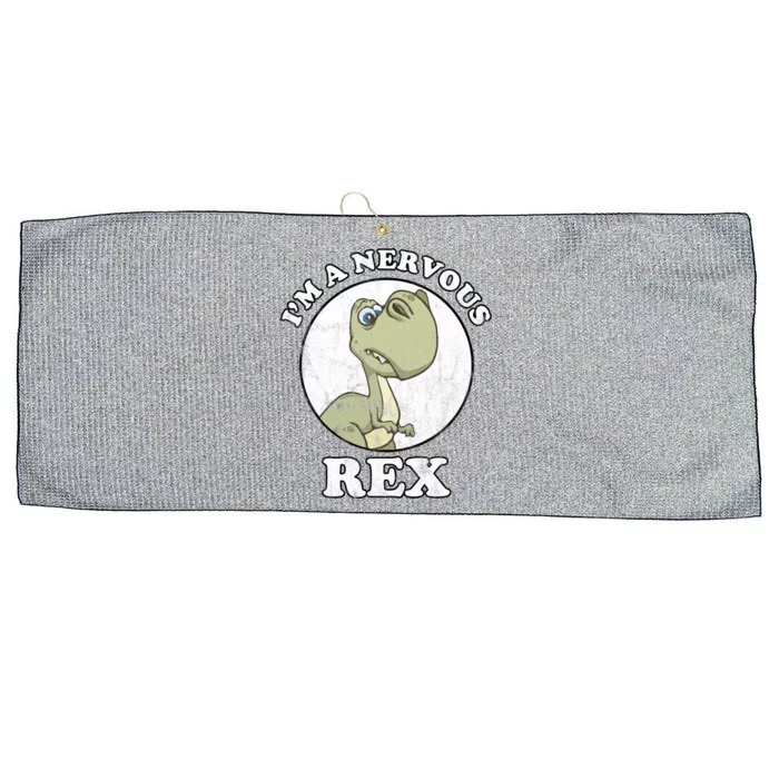 I'm A Nervous Rex Funny Dinosaur Large Microfiber Waffle Golf Towel