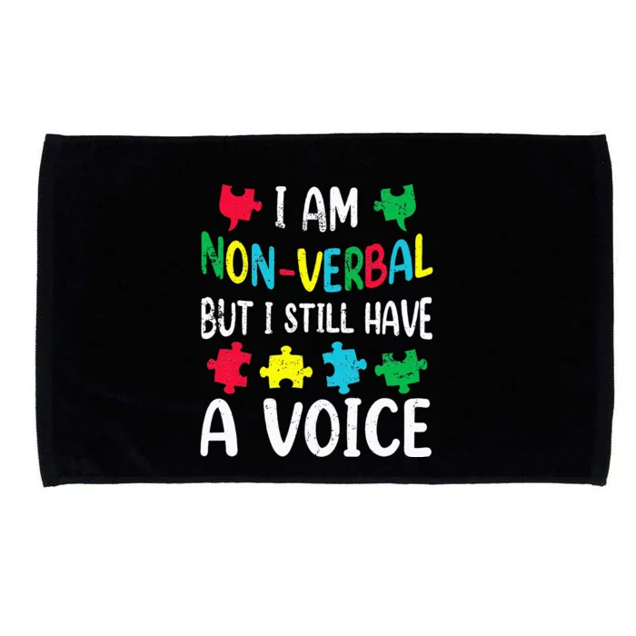 I Am Nonverbal Autism Awareness Neurodiversity Acceptance Microfiber Hand Towel