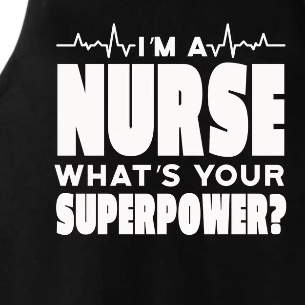 I'm A Nurse What's Your Superpower Ladies Tri-Blend Wicking Tank