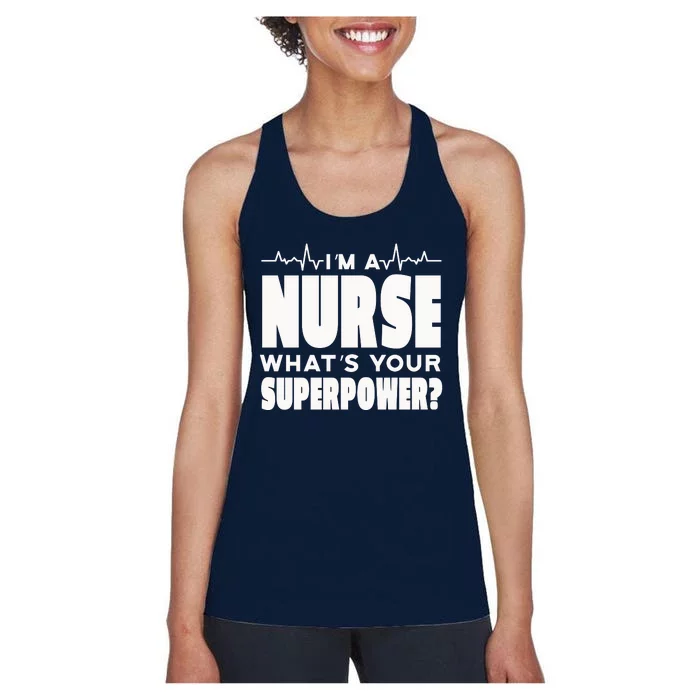 I'm A Nurse What's Your Superpower Women's Racerback Tank