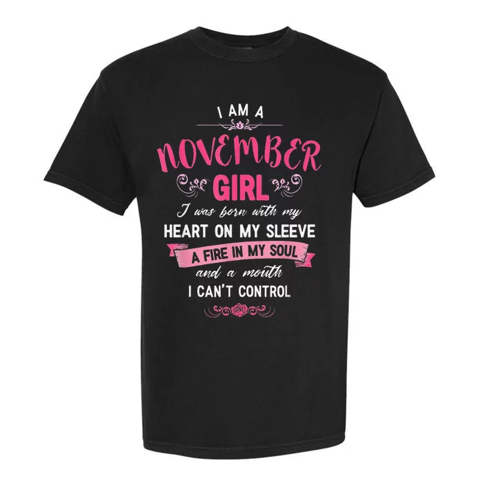 Im A November Black Women Scorpio Birthday Garment-Dyed Heavyweight T-Shirt