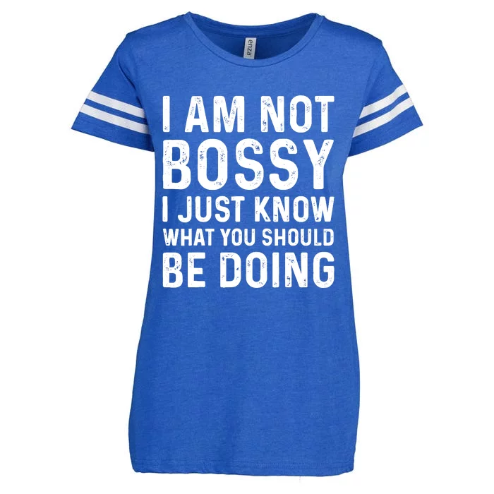 I Am Not Bossy I Just Know What You Should Be Doing Funny Enza Ladies Jersey Football T-Shirt