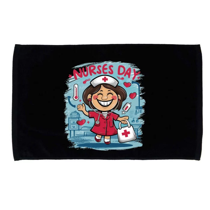 International And National Nurses Day Happy Nurses Day Cute Gift Microfiber Hand Towel