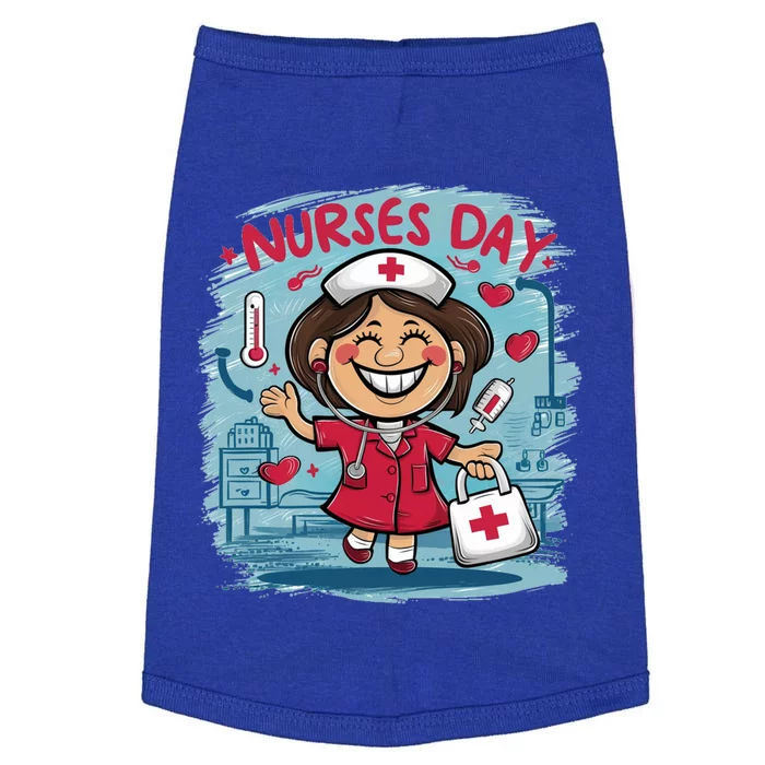 International And National Nurses Day Happy Nurses Day Cute Gift Doggie Tank