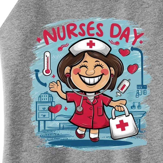 International And National Nurses Day Happy Nurses Day Cute Gift Women’s Perfect Tri Rocker Tank