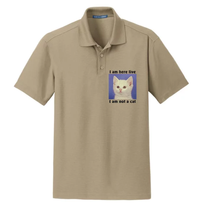 I Am Not A Cat Dry Zone Grid Performance Polo