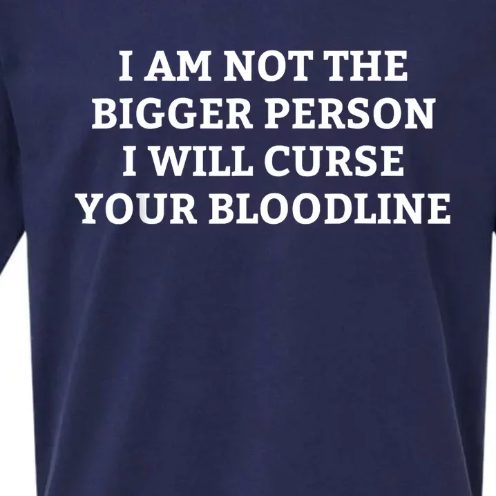 I Am Not The Bigger Person I Will Curse Your Bloodline Funny Sueded Cloud Jersey T-Shirt