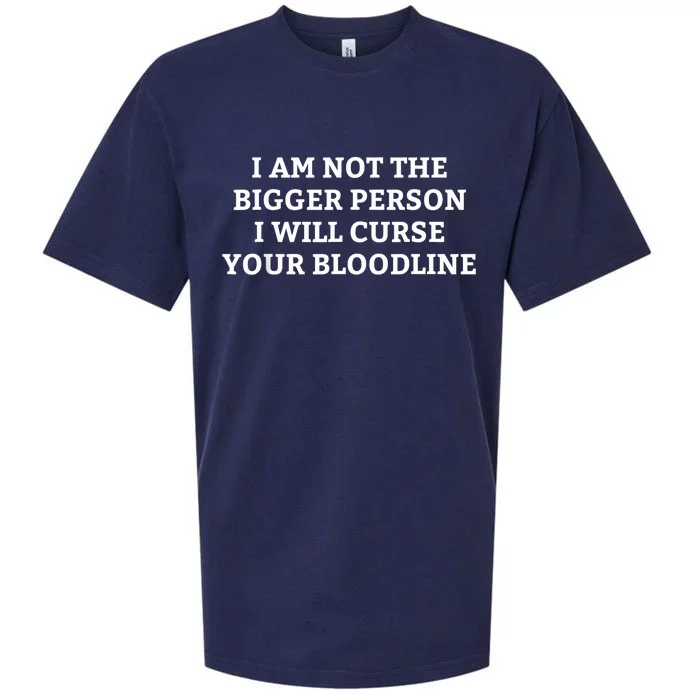 I Am Not The Bigger Person I Will Curse Your Bloodline Funny Sueded Cloud Jersey T-Shirt